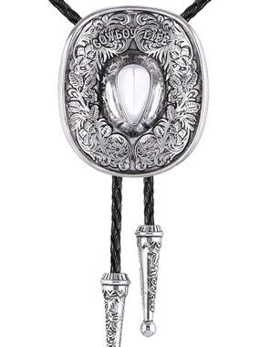 Cowboy Life Bolo Tie Silver Cowboy Hat Necktie Western Texas Rodeo NEW